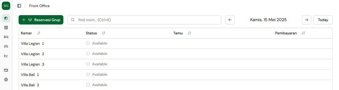 System Home Dashboard Screenshot