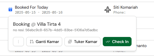 System Popover Booking Interaction Screenshot